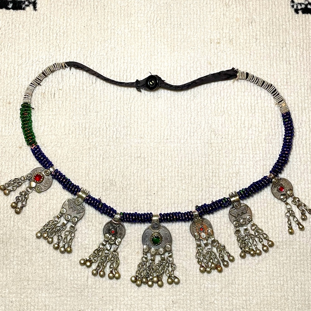 Kuchi Coin Necklace Belt Tribal silver bell jingle belly dancer